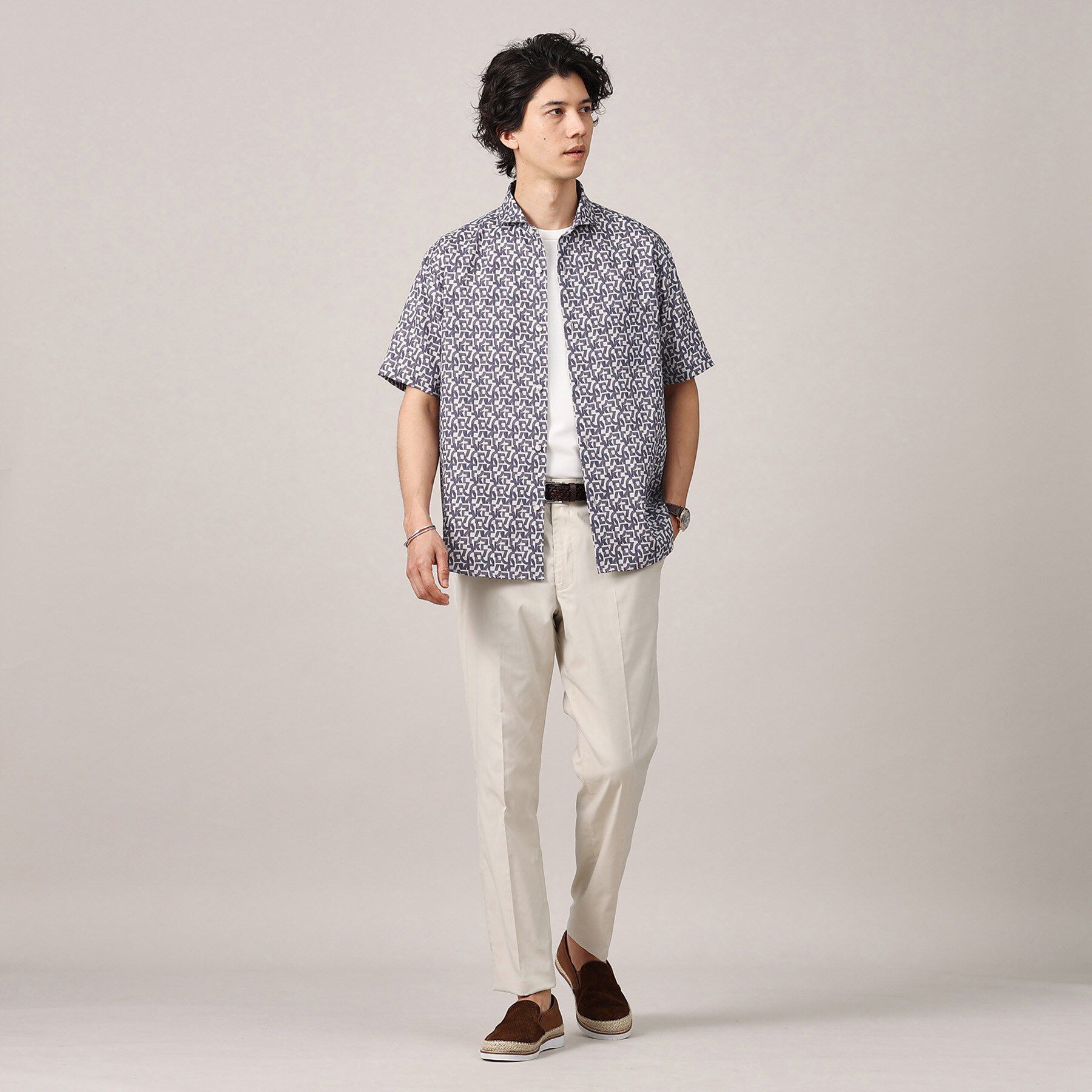 TAKEO KIKUCHI「マイクロパズル柄 半袖シャツ」|シャツ・ブラウス|
