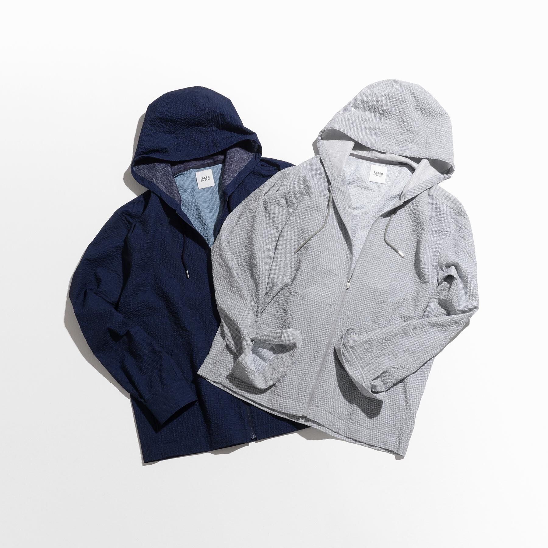 TAKEO KIKUCHI「【軽羽織】リップル プリント シャツパーカ」|パーカー|