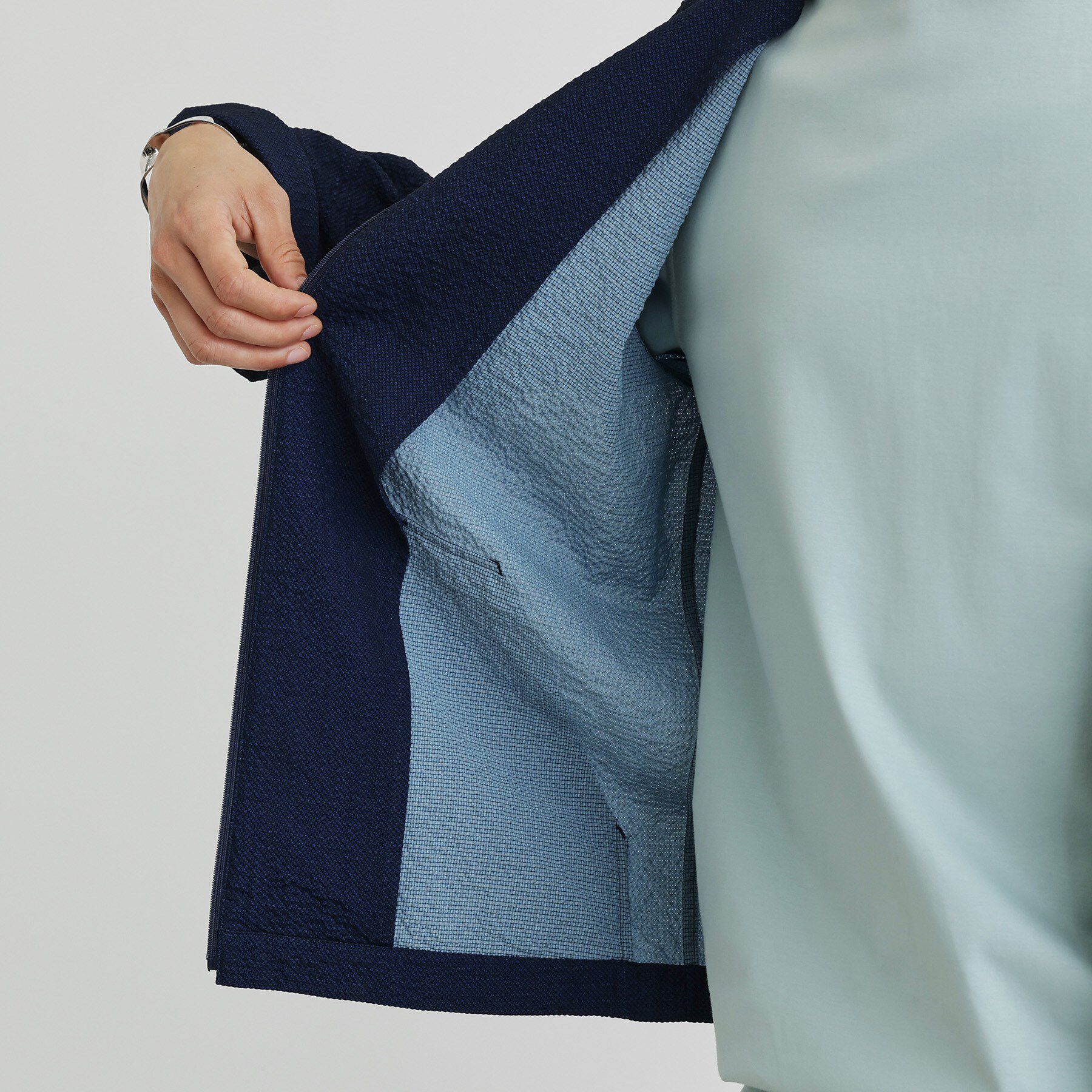 TAKEO KIKUCHI「【軽羽織】リップル プリント シャツパーカ」|パーカー|