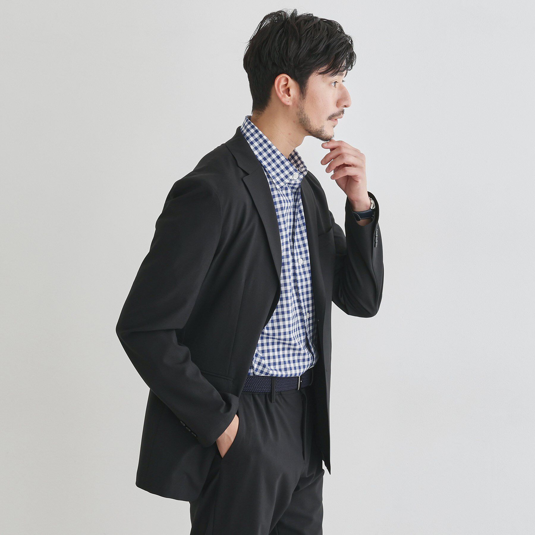 TAKEO KIKUCHI「【LIMITED】吸水速乾セットアップ／背抜きジャケット＆イージーパンツ」|スーツ|