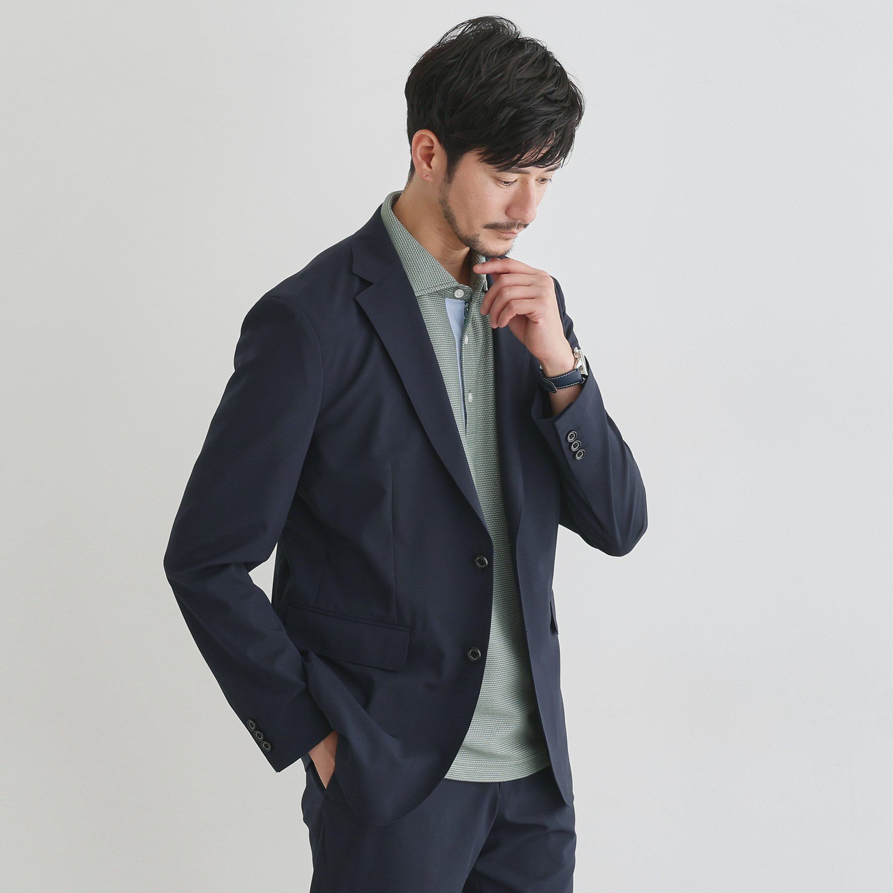 TAKEO KIKUCHI「【LIMITED】吸水速乾セットアップ／背抜きジャケット＆イージーパンツ」|スーツ|