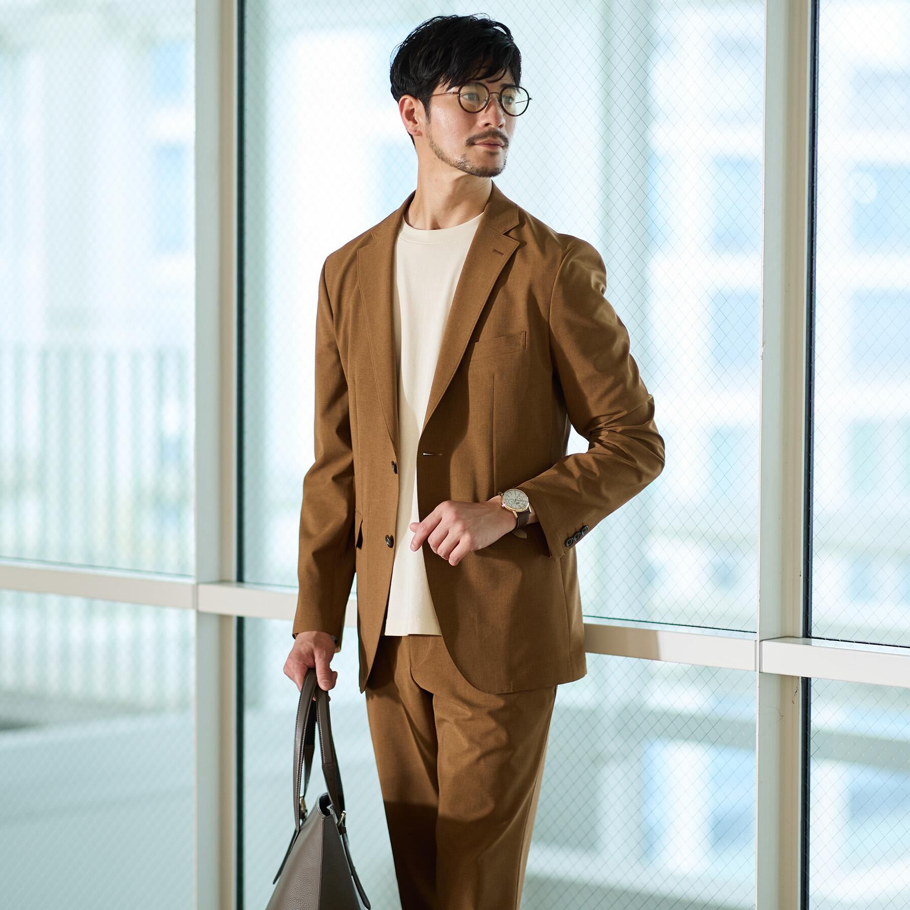 TAKEO KIKUCHI「【LIMITED】吸水速乾セットアップ／背抜きジャケット＆イージーパンツ」|スーツ|