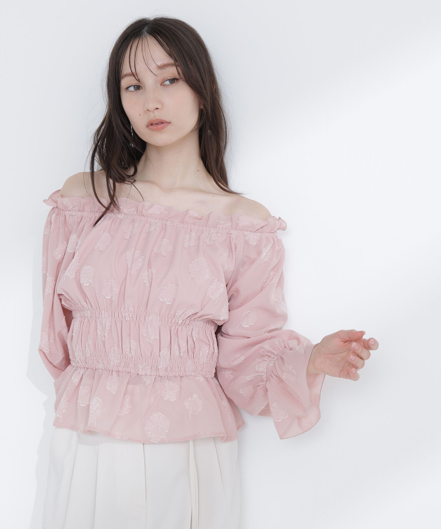  「フラワージャガードブラウス」|シャツ・ブラウス|