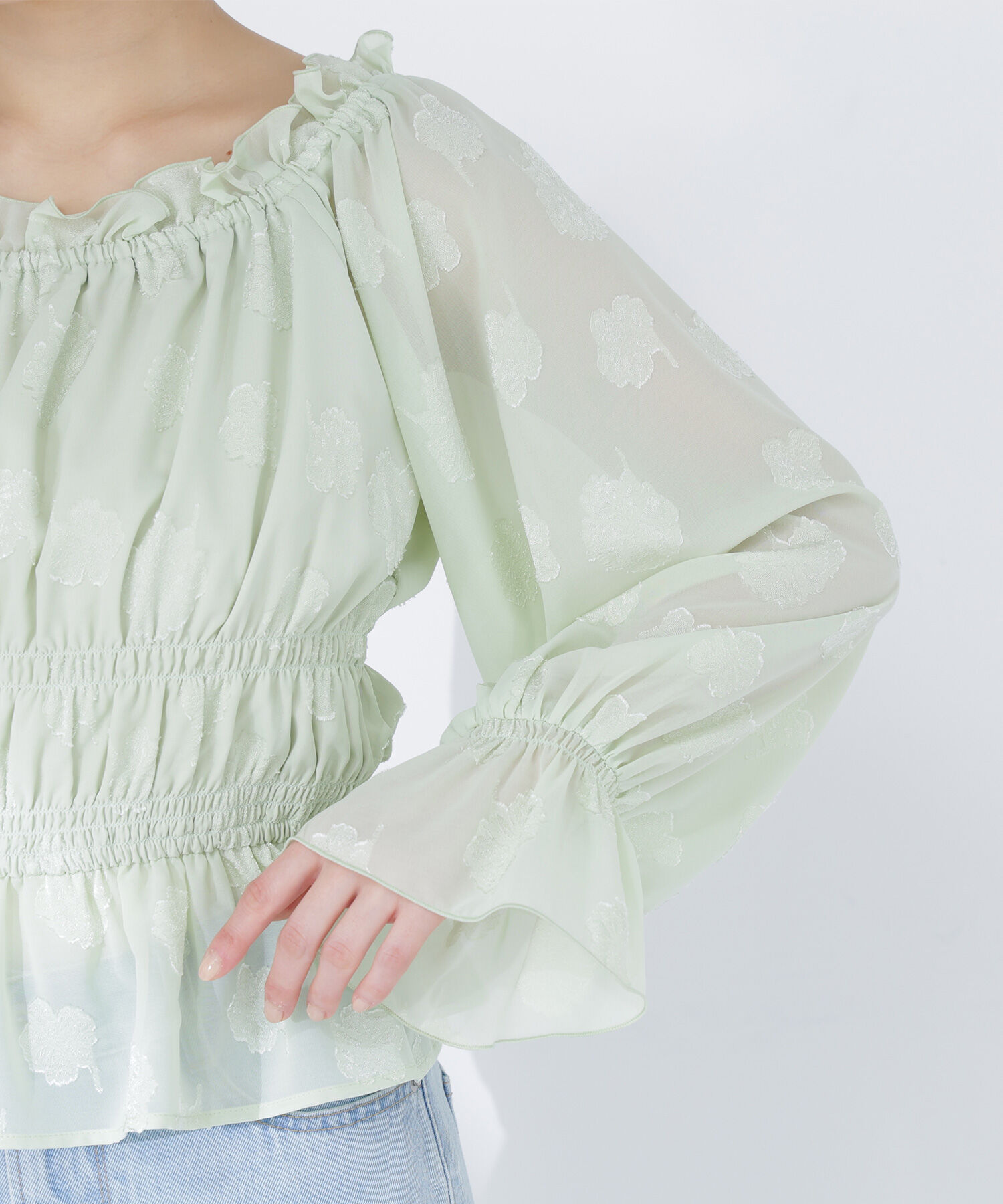  「フラワージャガードブラウス」|シャツ・ブラウス|