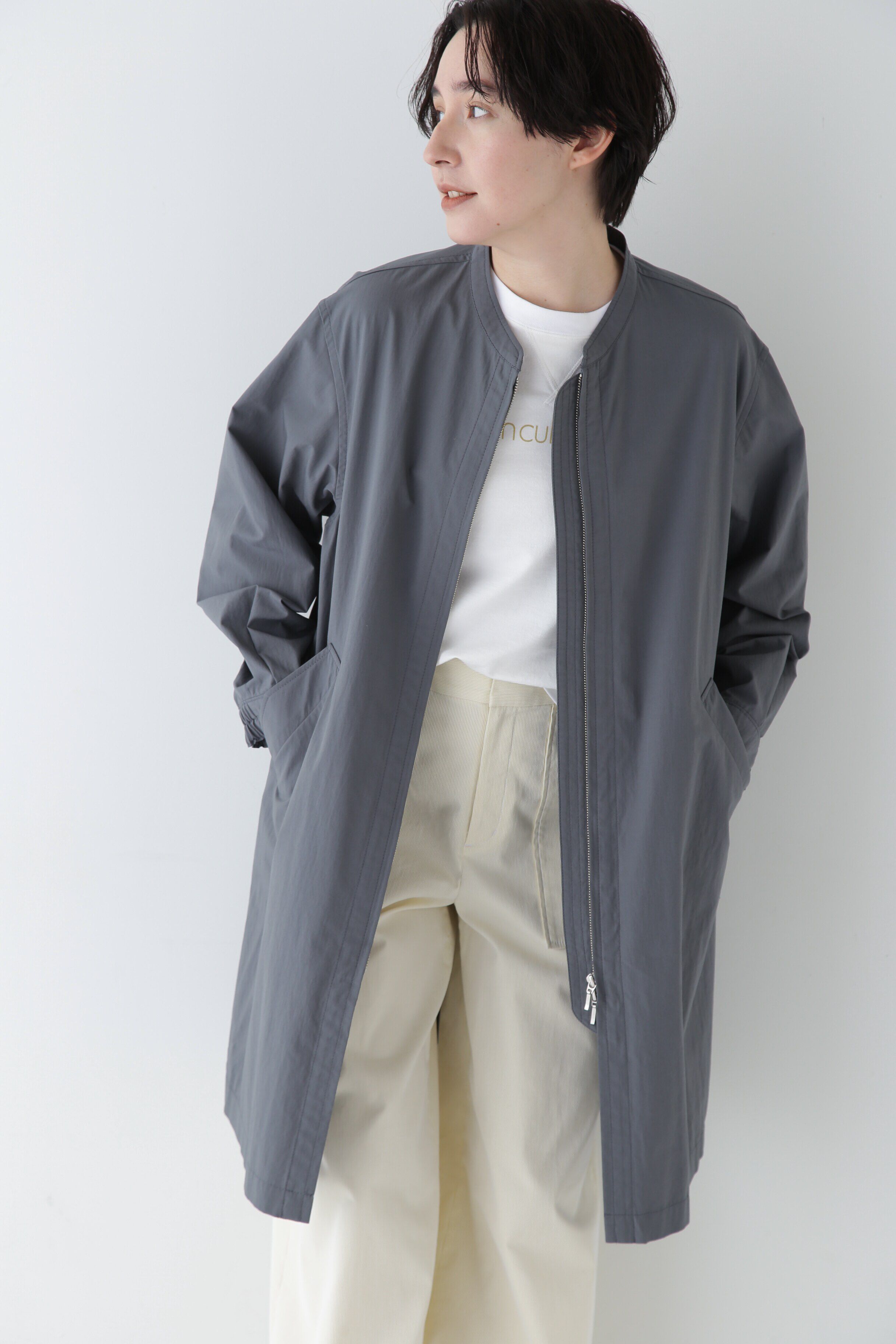  「◆コットンナイロンダンプスタンドカラーコート」|その他|