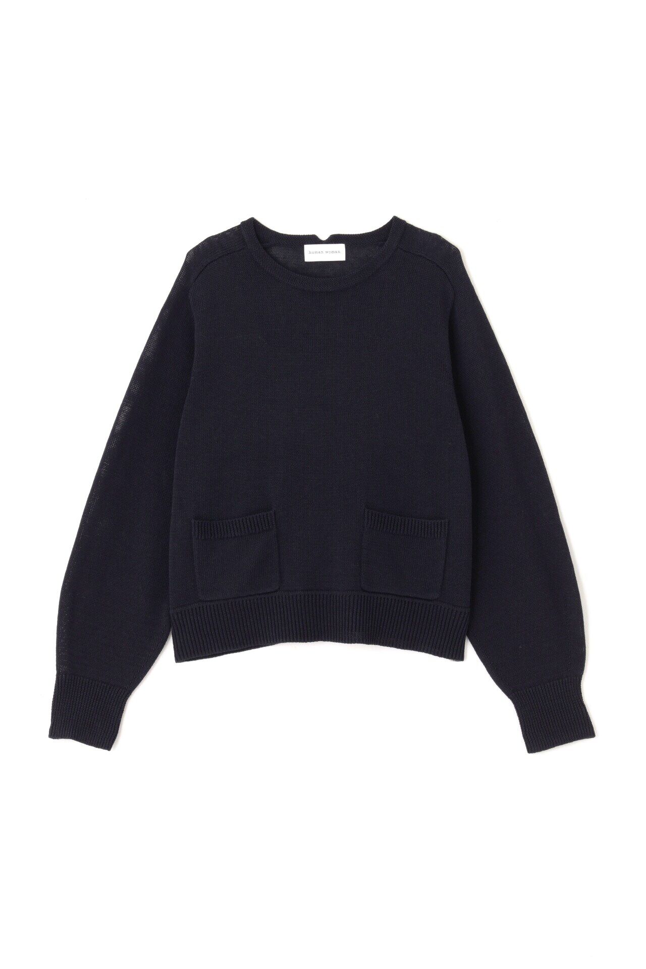  「◆【ウォッシャブル】ミドルゲージギマポケット付プルオーバー」|ニット・セーター|