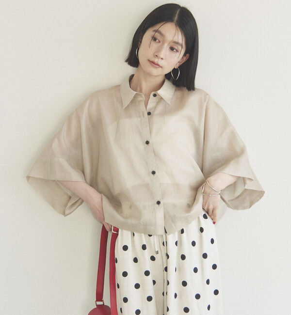 Doux archives「シアーチンツドルマンシャツ」|シャツ・ブラウス|BEIGE