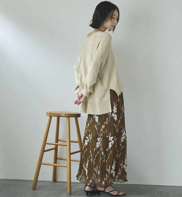 Doux archives「ゴム編みサイドスリットカーディガン」|カーディガン|