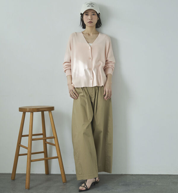 Doux archives「ゴム編みサイドスリットカーディガン」|カーディガン|