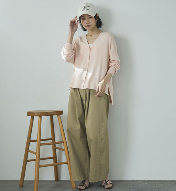 Doux archives「ゴム編みサイドスリットカーディガン」|カーディガン|