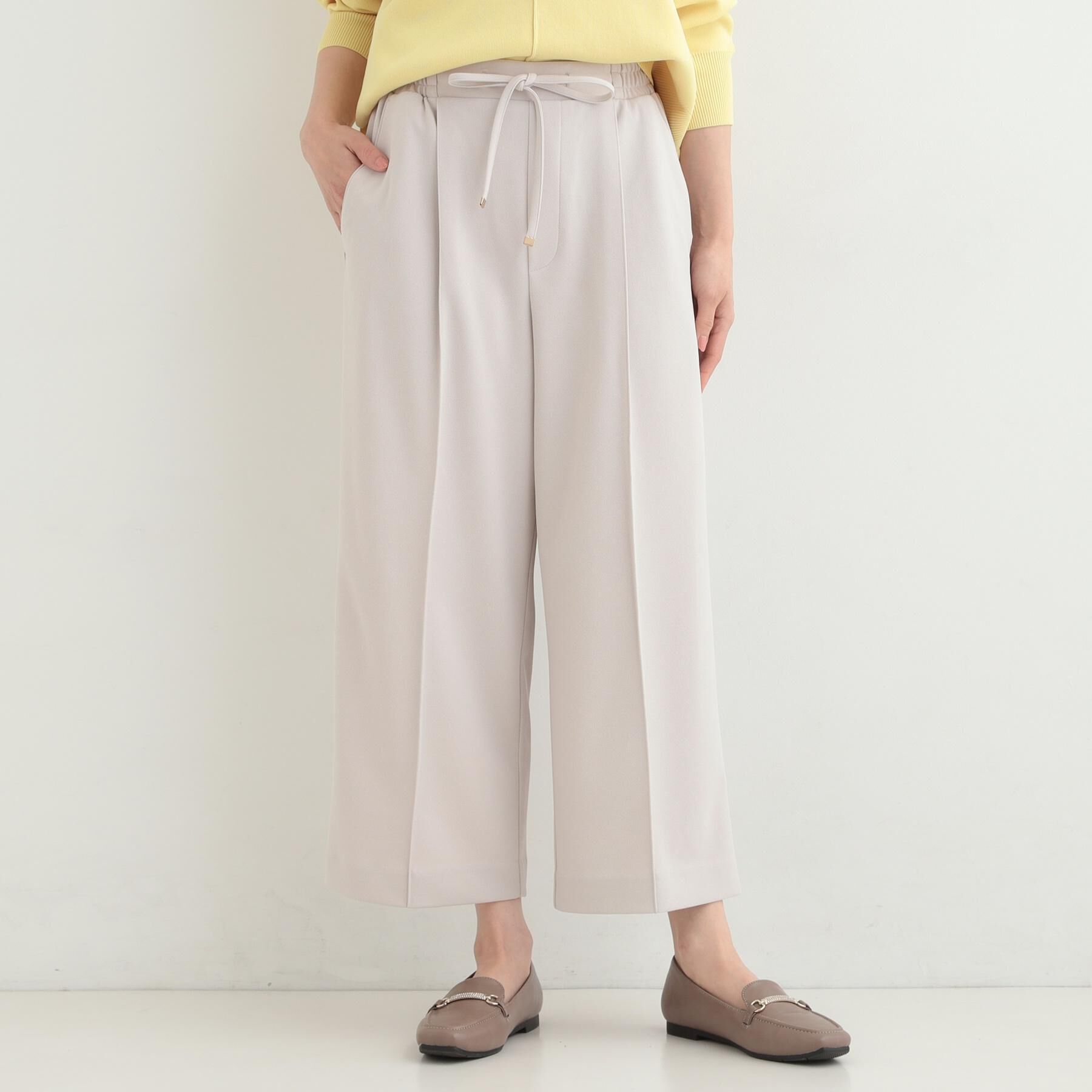 SHOO･LA･RUE「【S-LL/着丈選べる/洗濯後しわになりにくい】スマートに見えるイージーワイドパンツ」|その他|