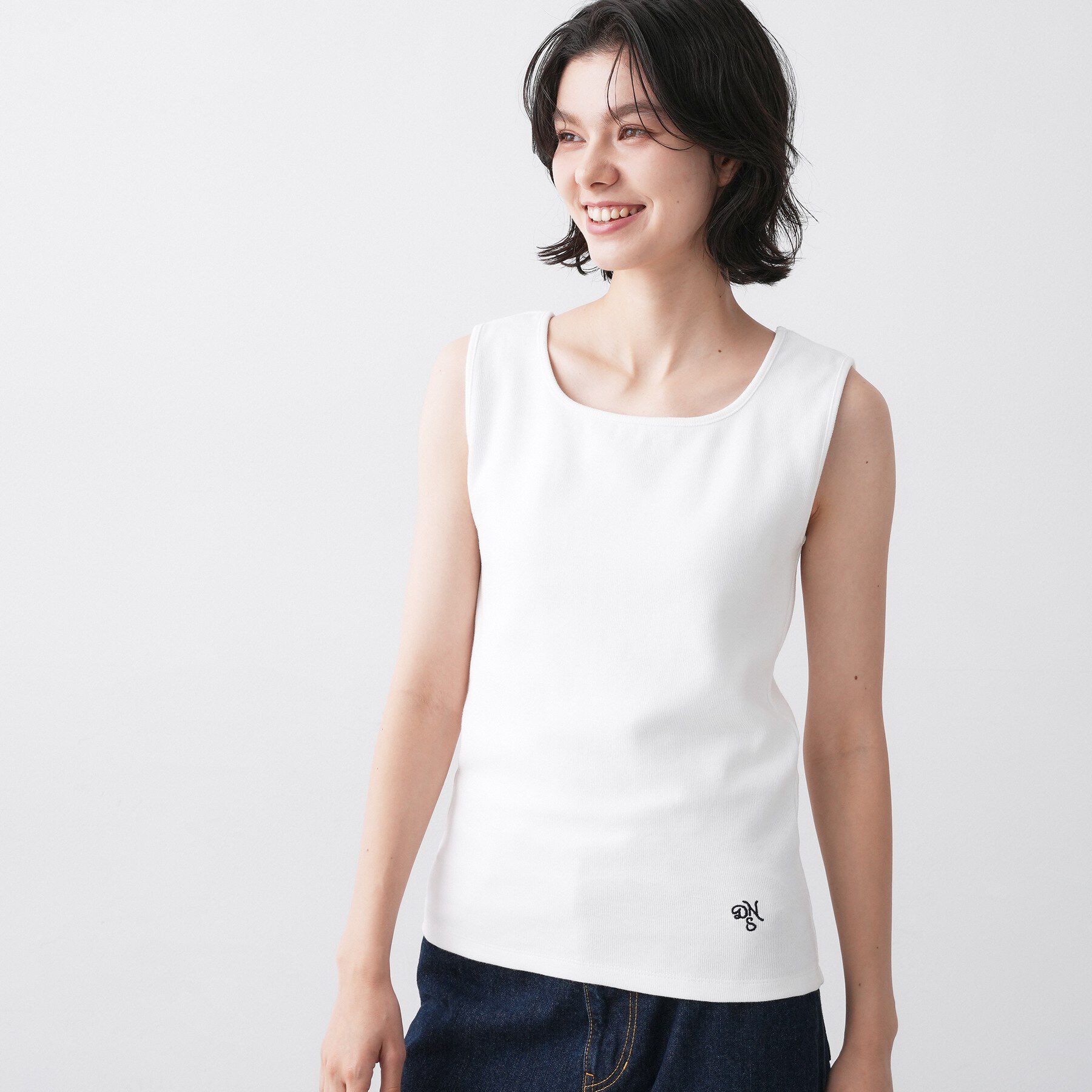 Dessin「【洗える】リブスクエアタンクトップ」|キャミソール|