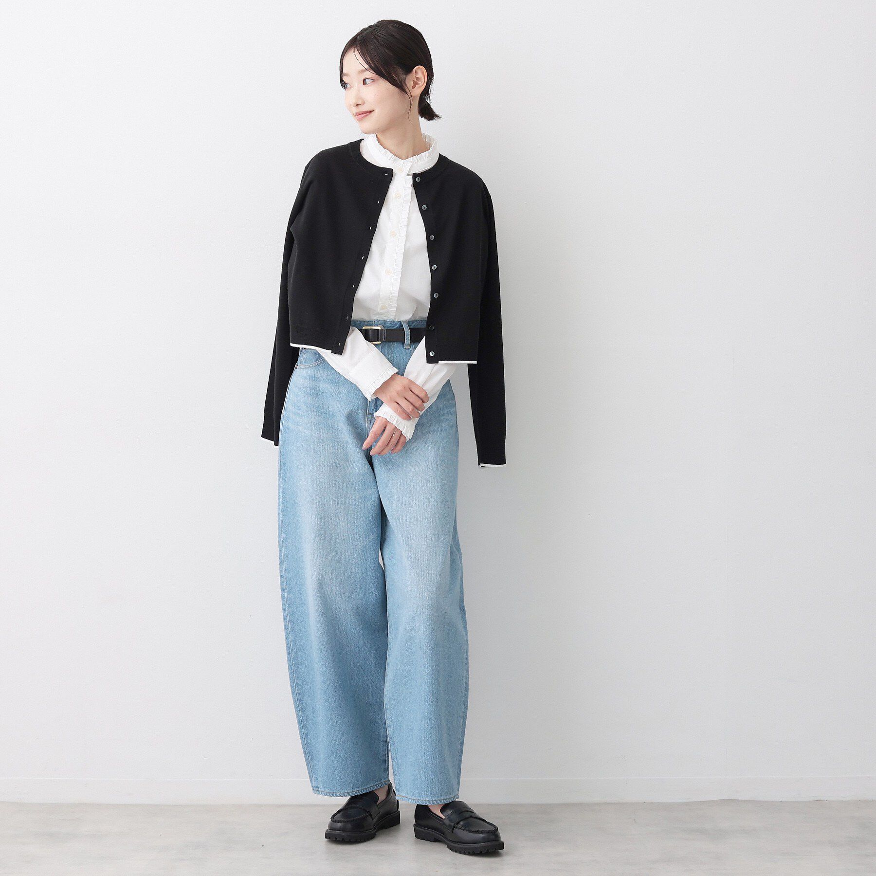 Dessin「【2点セット・洗える】ニットカーディガン&times;ノースリーブワンピース」|ワンピース|