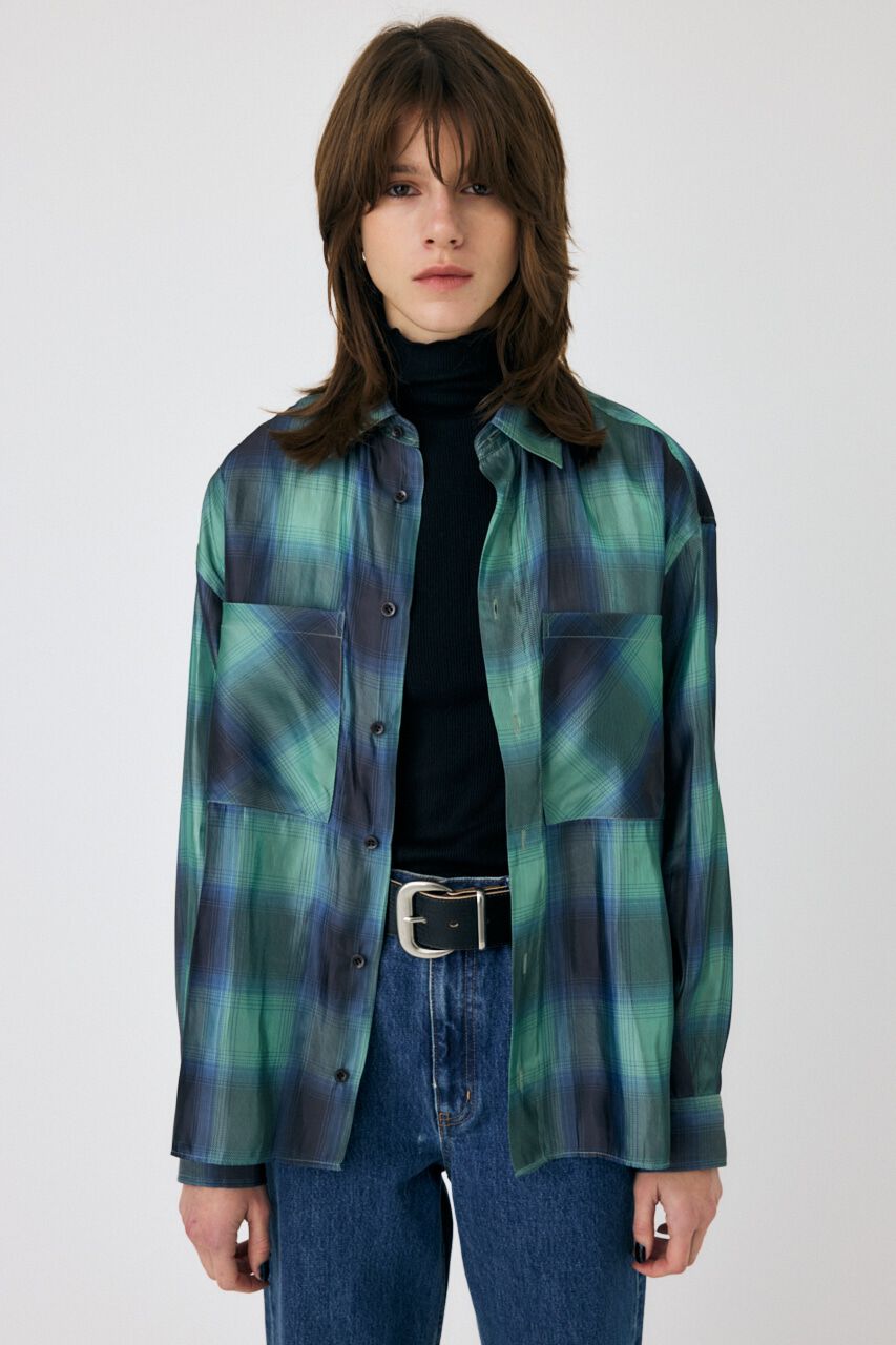 MOUSSY「MIX CHECK ルーズシャツ」|シャツ・ブラウス|