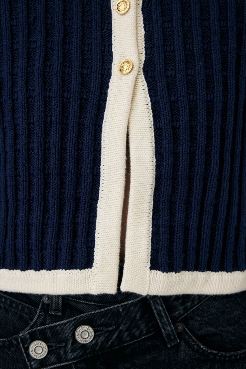 MOUSSY「BI COLOR ニットカーディガン」|カーディガン|
