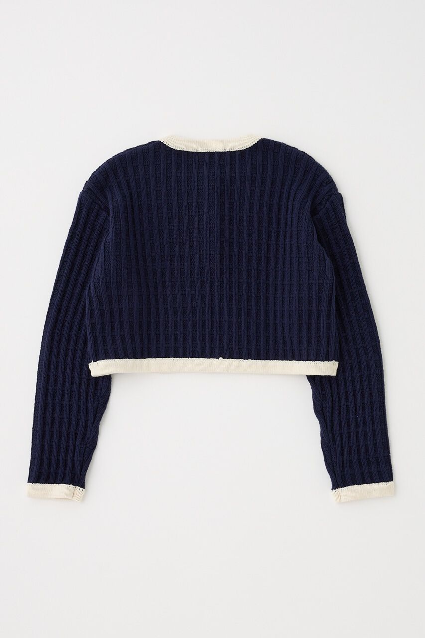 MOUSSY「BI COLOR ニットカーディガン」|カーディガン|