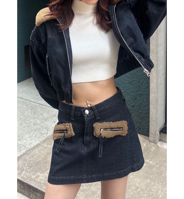 EMODA「ハイネッククロップニット」|ニット・セーター|