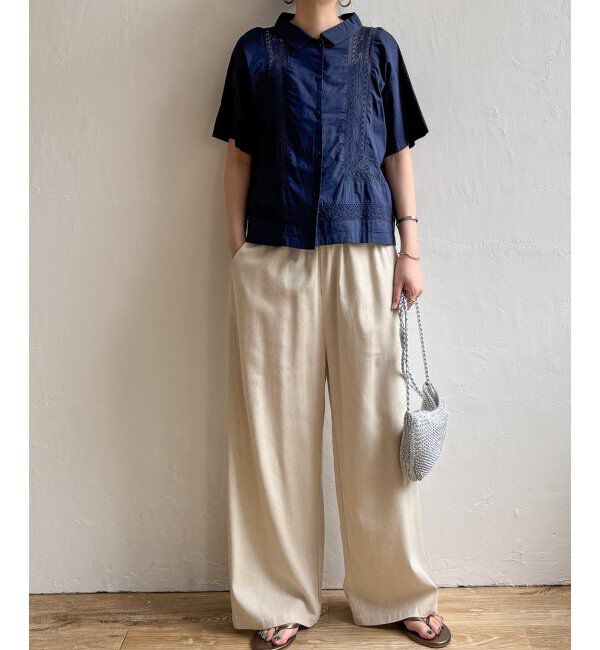 Lbc with Life「レース切り替えシャツ」|シャツ・ブラウス|