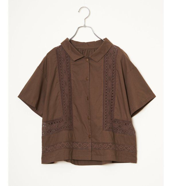 Lbc with Life「レース切り替えシャツ」|シャツ・ブラウス|