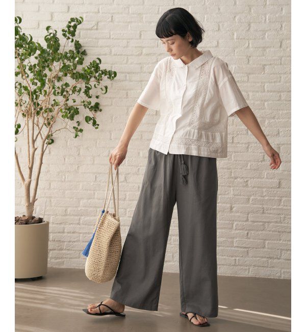 Lbc with Life「レース切り替えシャツ」|シャツ・ブラウス|