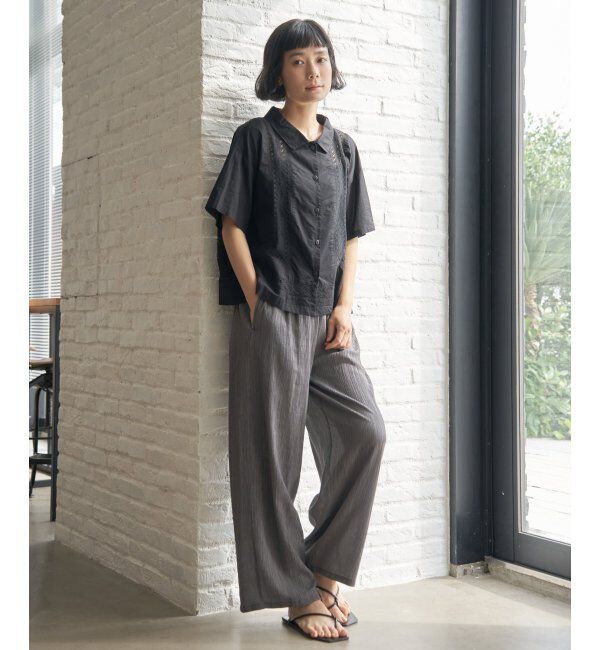 Lbc with Life「レース切り替えシャツ」|シャツ・ブラウス|