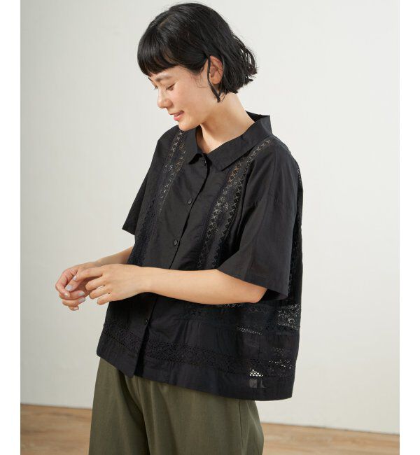 Lbc with Life「レース切り替えシャツ」|シャツ・ブラウス|