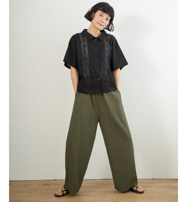 Lbc with Life「レース切り替えシャツ」|シャツ・ブラウス|