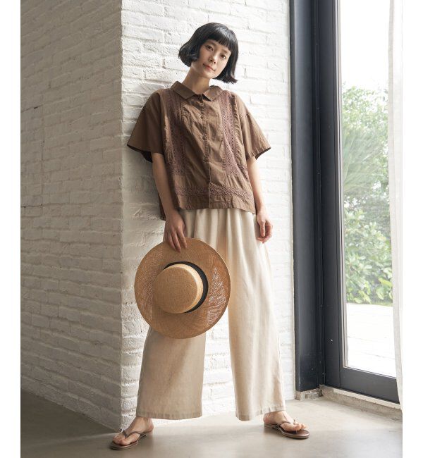 Lbc with Life「レース切り替えシャツ」|シャツ・ブラウス|