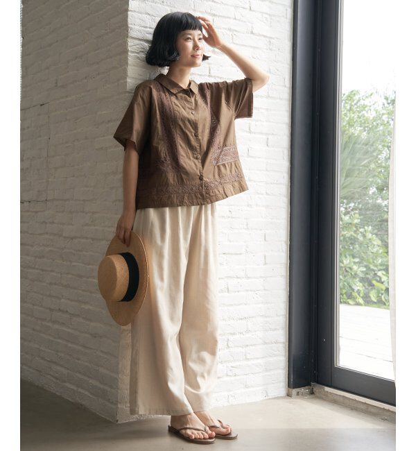 Lbc with Life「レース切り替えシャツ」|シャツ・ブラウス|