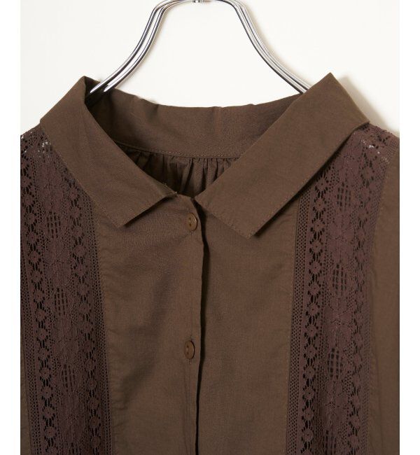 Lbc with Life「レース切り替えシャツ」|シャツ・ブラウス|