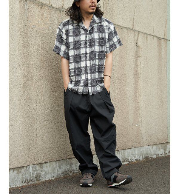 VENCE share style「スクエアジャガード半袖シャツ」|シャツ・ブラウス|