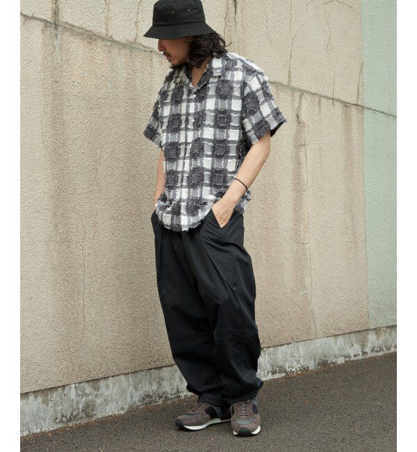 VENCE share style「スクエアジャガード半袖シャツ」|シャツ・ブラウス|