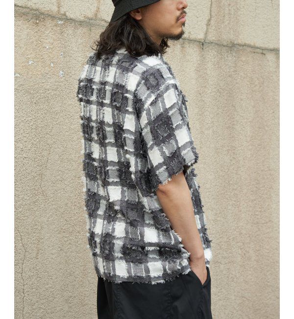 VENCE share style「スクエアジャガード半袖シャツ」|シャツ・ブラウス|