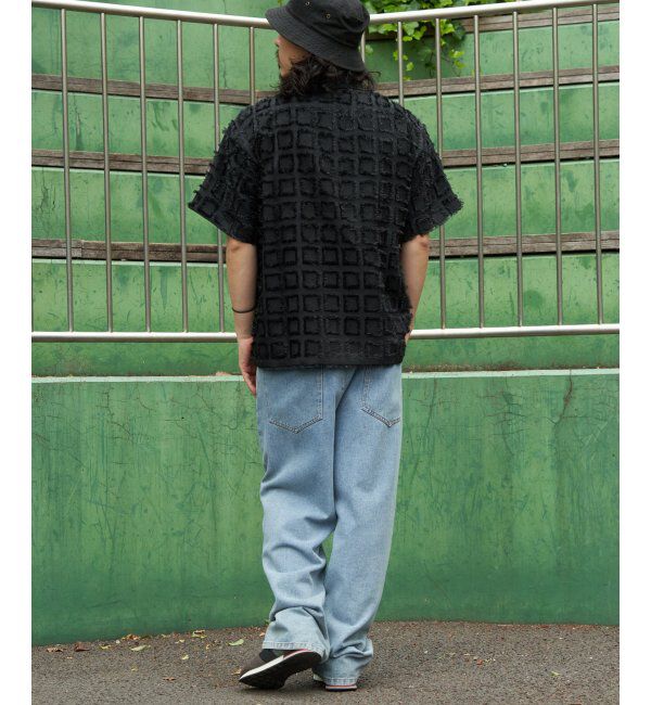 VENCE share style「スクエアジャガード半袖シャツ」|シャツ・ブラウス|