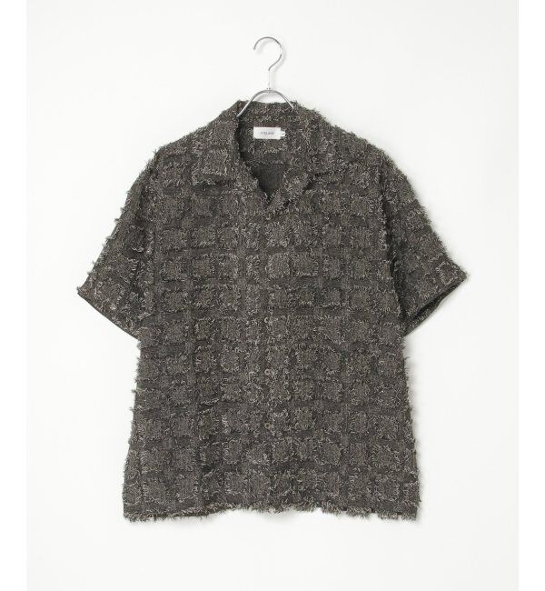 VENCE share style「スクエアジャガード半袖シャツ」|シャツ・ブラウス|