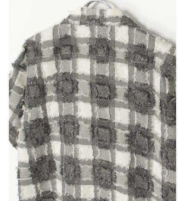 VENCE share style「スクエアジャガード半袖シャツ」|シャツ・ブラウス|