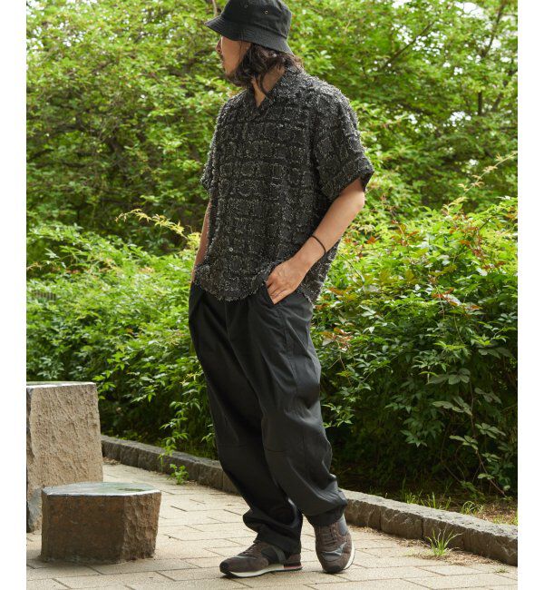 VENCE share style「スクエアジャガード半袖シャツ」|シャツ・ブラウス|