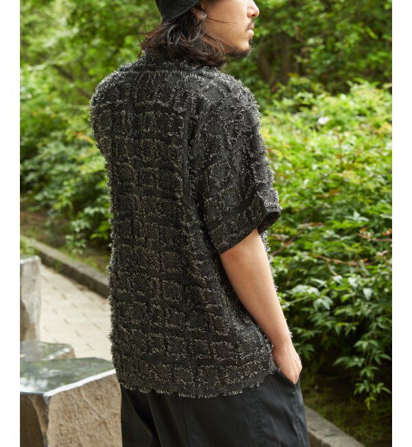 VENCE share style「スクエアジャガード半袖シャツ」|シャツ・ブラウス|