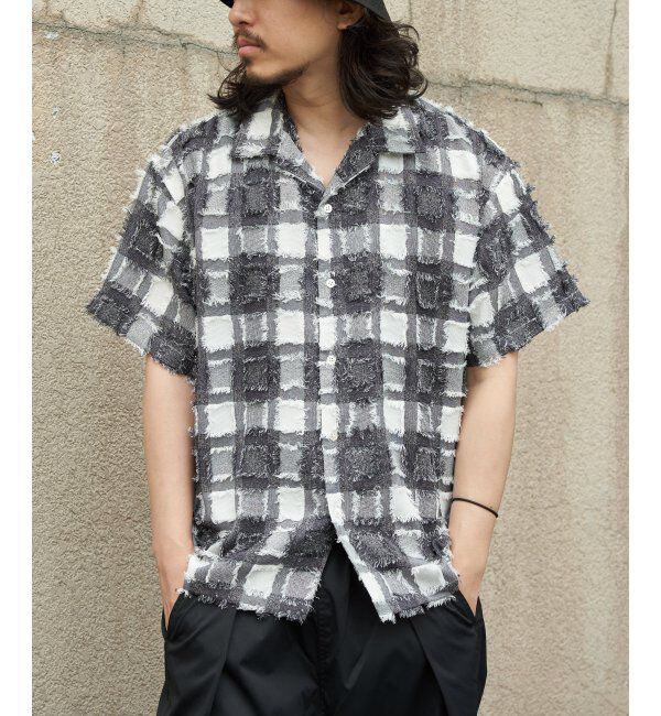 VENCE share style「スクエアジャガード半袖シャツ」|シャツ・ブラウス|ソノタ