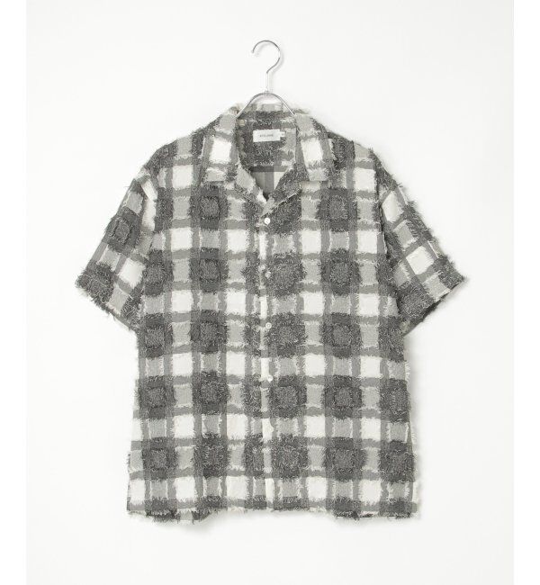 VENCE share style「スクエアジャガード半袖シャツ」|シャツ・ブラウス|