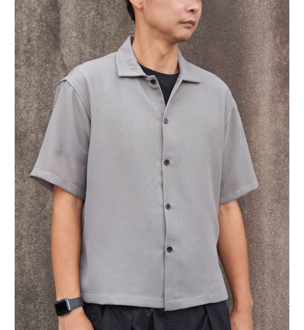 VENCE share style「シアーメッシュシャツ」|シャツ・ブラウス|グレー