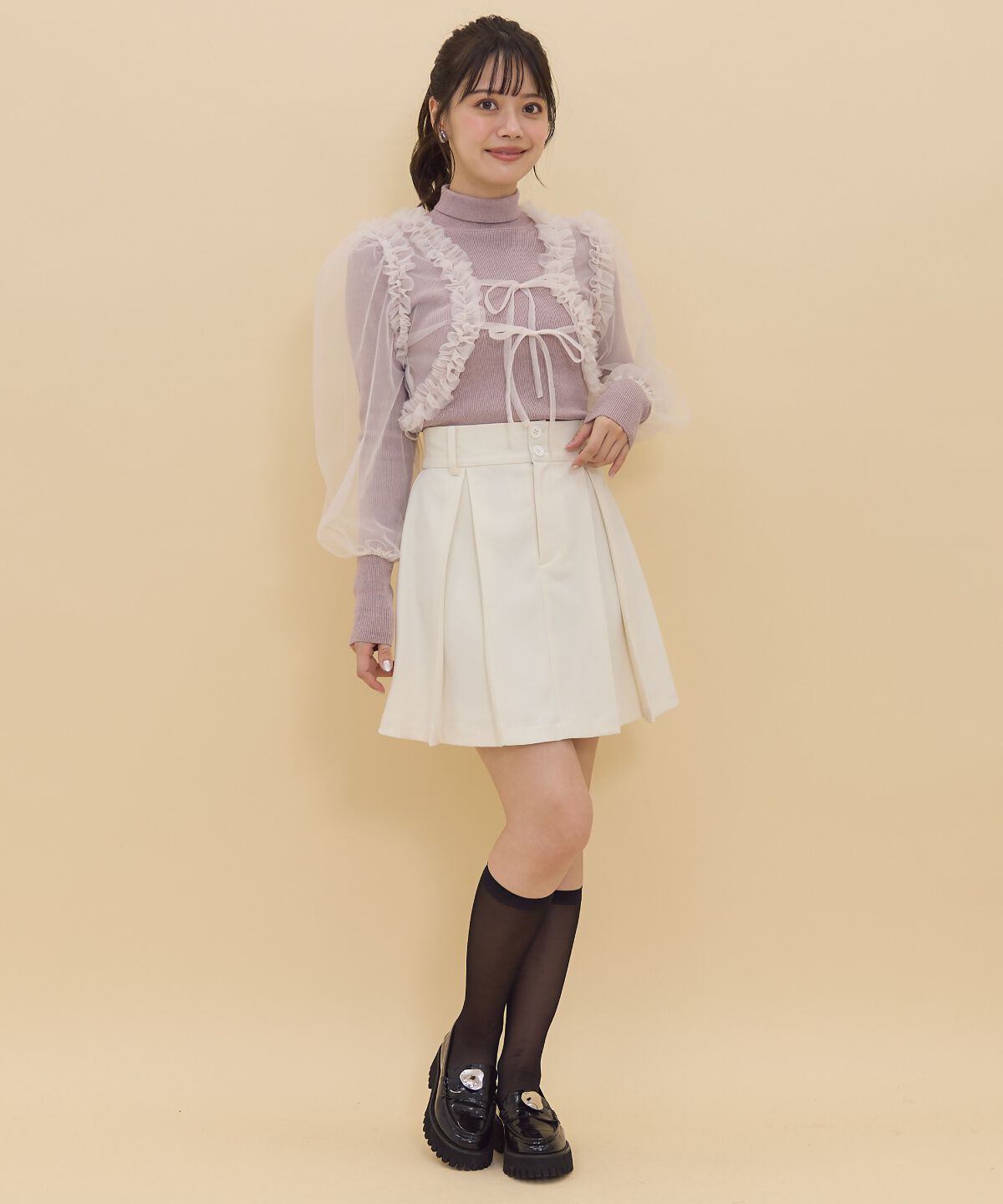 REDYAZEL「チュールボレロニット＆プルオーバーセット」|ニット・セーター|