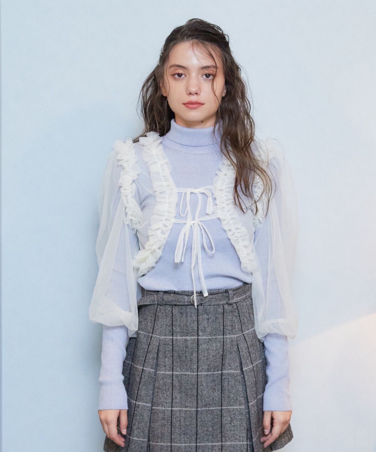 REDYAZEL「チュールボレロニット＆プルオーバーセット」|ニット・セーター|