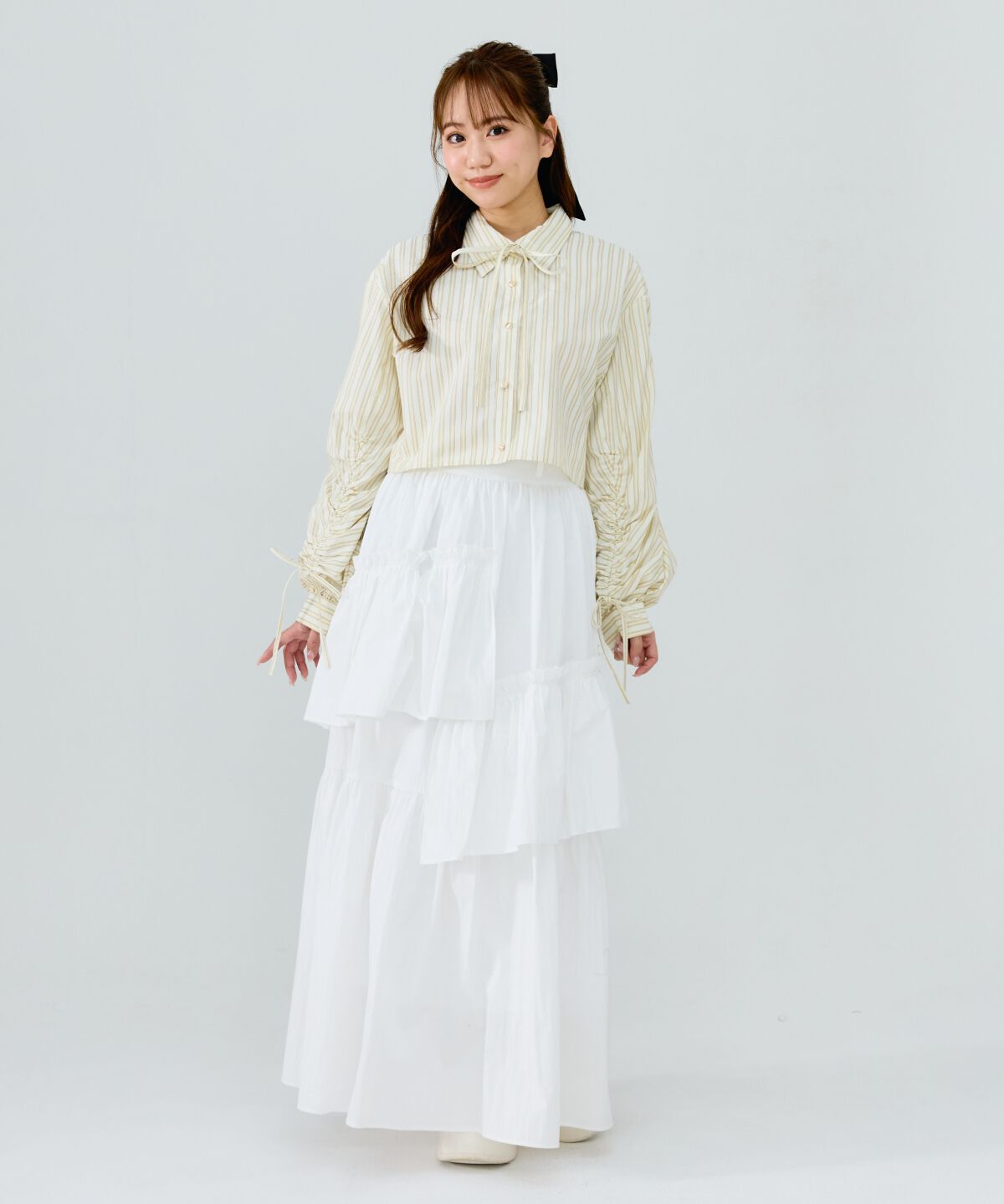 REDYAZEL「ドロストストライプシャツ」|シャツ・ブラウス|