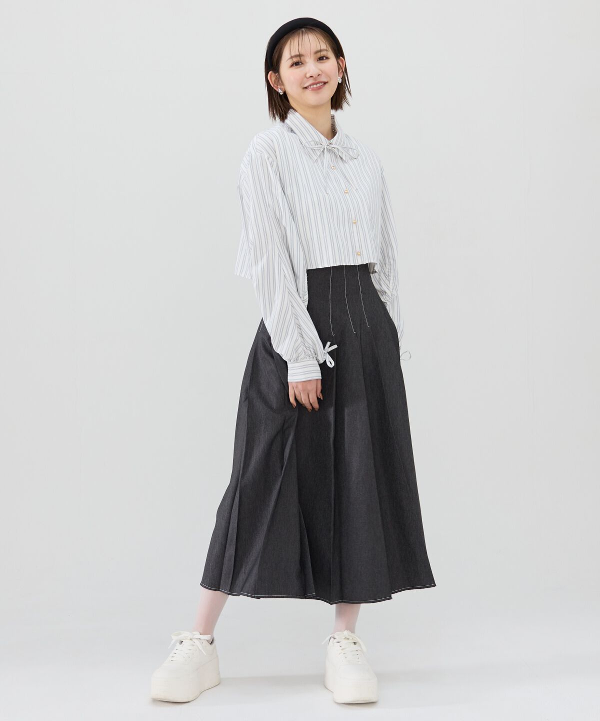 REDYAZEL「ドロストストライプシャツ」|シャツ・ブラウス|