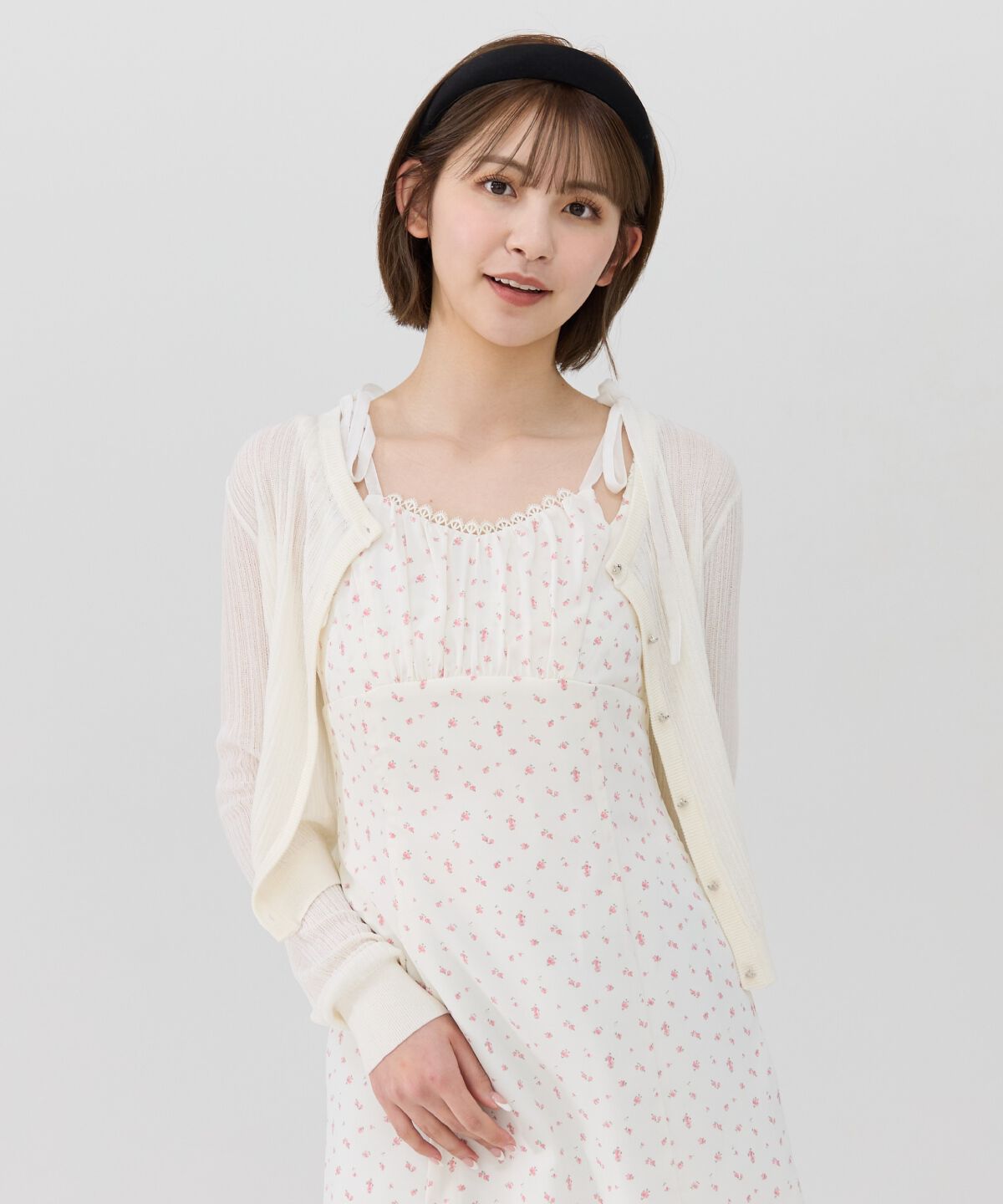 REDYAZEL「ハートボタンシアーカーディガン」|カーディガン|