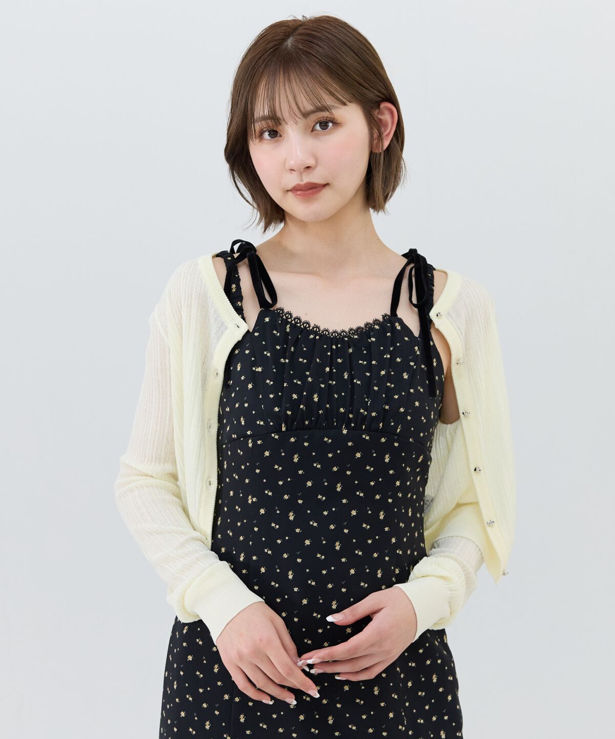 REDYAZEL「ハートボタンシアーカーディガン」|カーディガン|