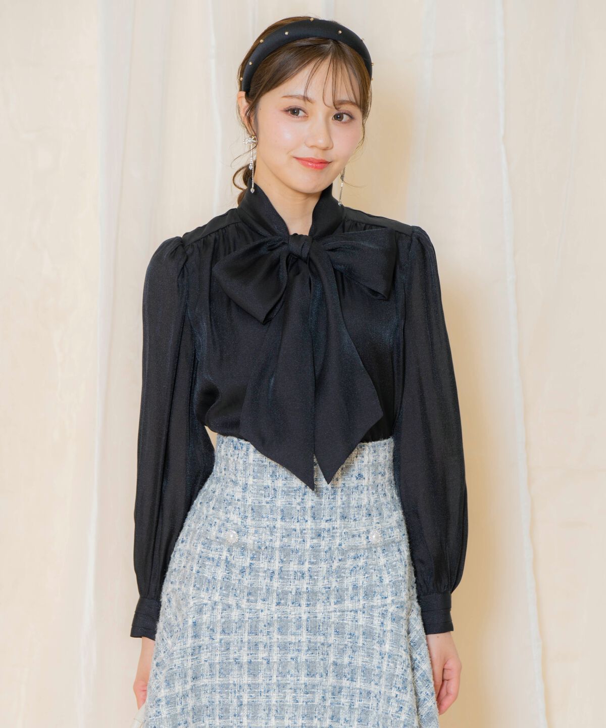 WILLSELECTION「リボンタイギャザーブラウス」|シャツ・ブラウス|