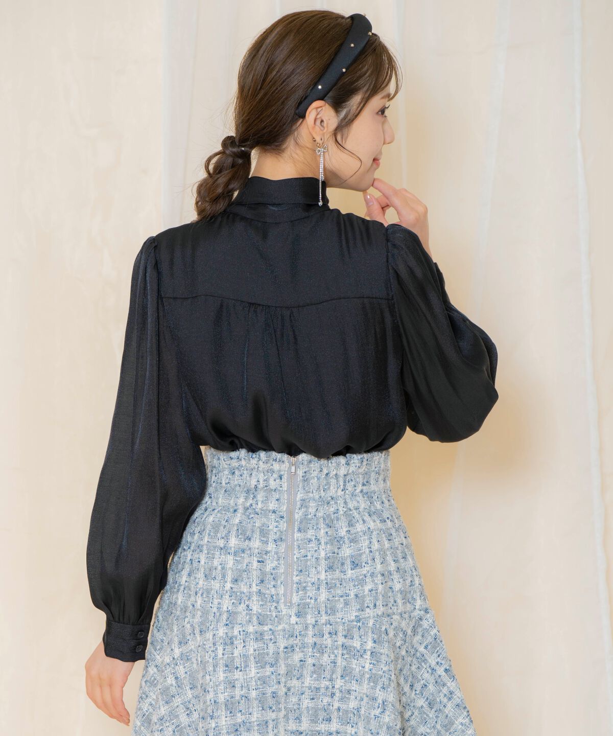 WILLSELECTION「リボンタイギャザーブラウス」|シャツ・ブラウス|