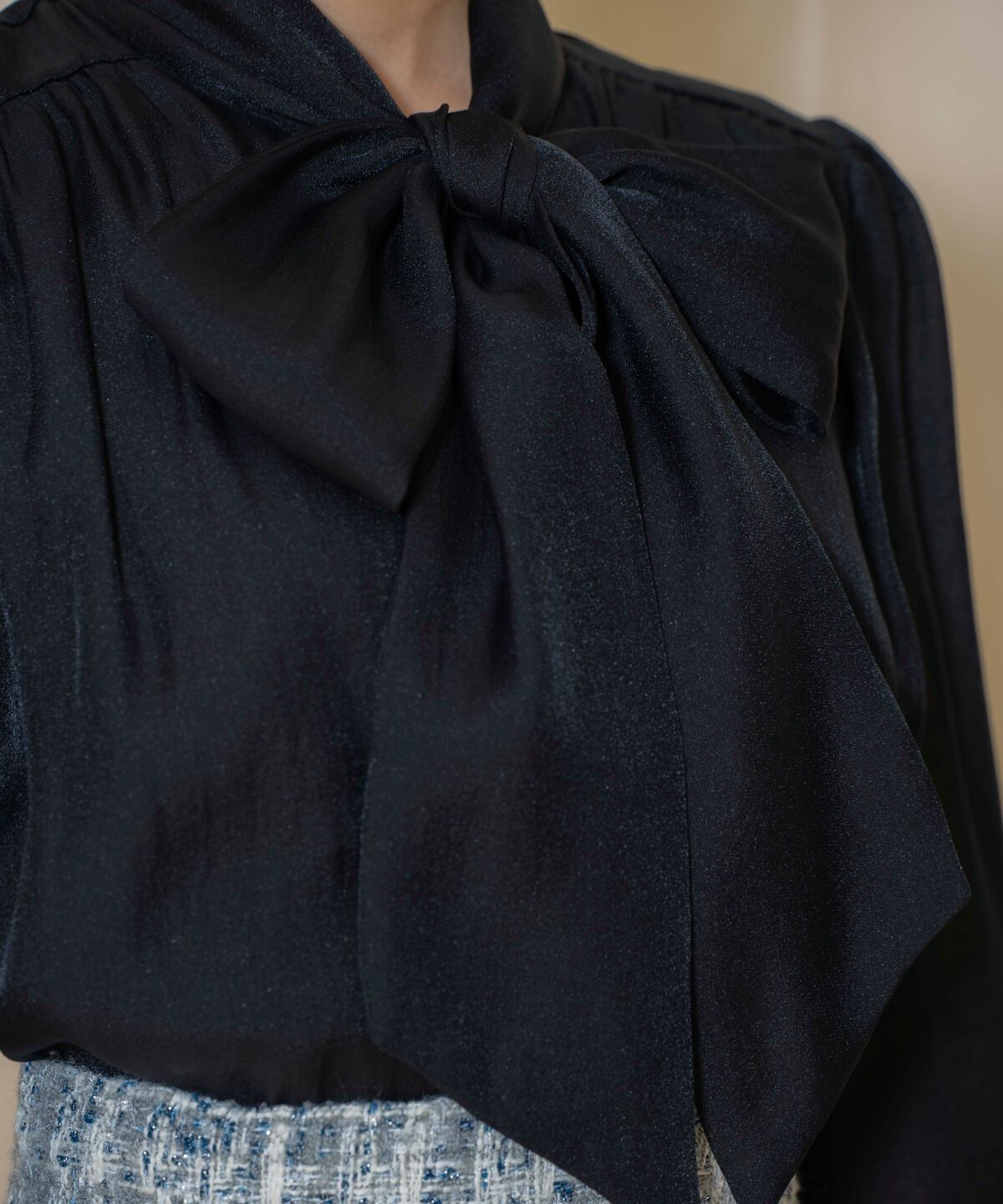 WILLSELECTION「リボンタイギャザーブラウス」|シャツ・ブラウス|